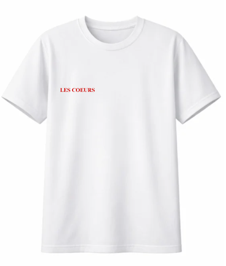 "clipped hearts" T-shirt